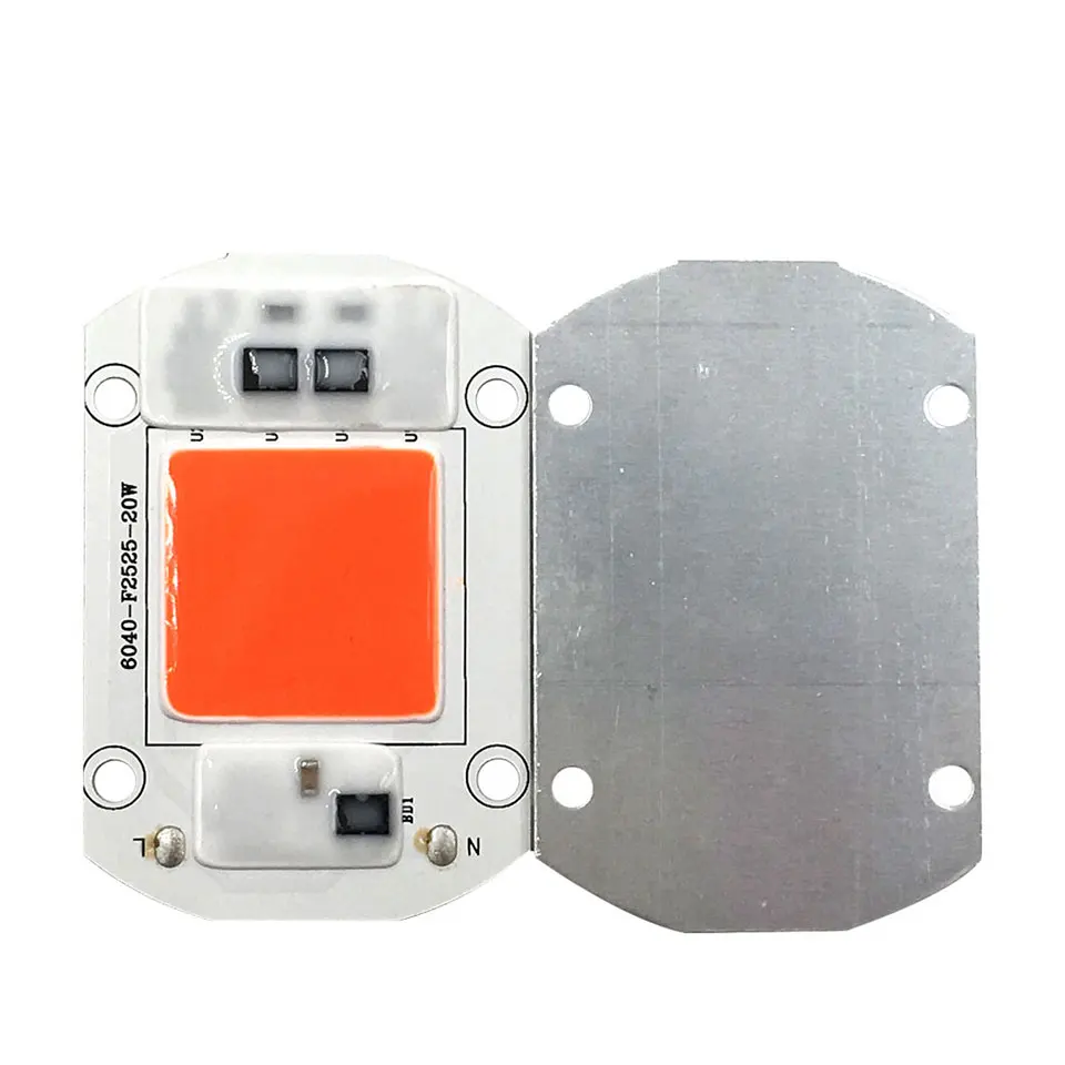 Driverless Smart IC AC 110V 220V Full Spectrum COB LED Light Chip for Floodlights Plant Grow Lamp 20W 30W 50W LED Bulb 60x40mm (5)