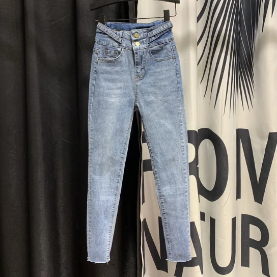 High Waist Jeans Woman New Breasted-Style Skinny Jeans Spring Autumn Women's Solid Color Denim Pencil Pants Student Jeans
High Waist Jeans Woman New Breasted-Style Skinny Jeans Spring Autumn Women's Solid Color Denim Pencil Pants Student Jeans