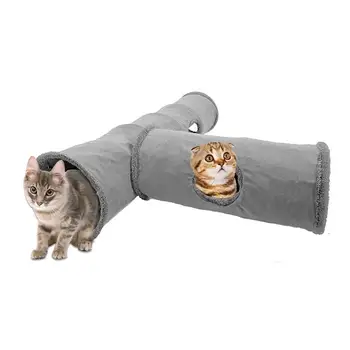 Suede Cat Tunnel Cat Toys Playing Tunnel Pet Play Tunnel Hole Folding Fleece-lined Cat Tent Toy with Hanging Interactive Ball
Suede Cat Tunnel Cat Toys Playing Tunnel Pet Play Tunnel Hole Folding Fleece-lined Cat Tent Toy with Hanging Interactive Ball