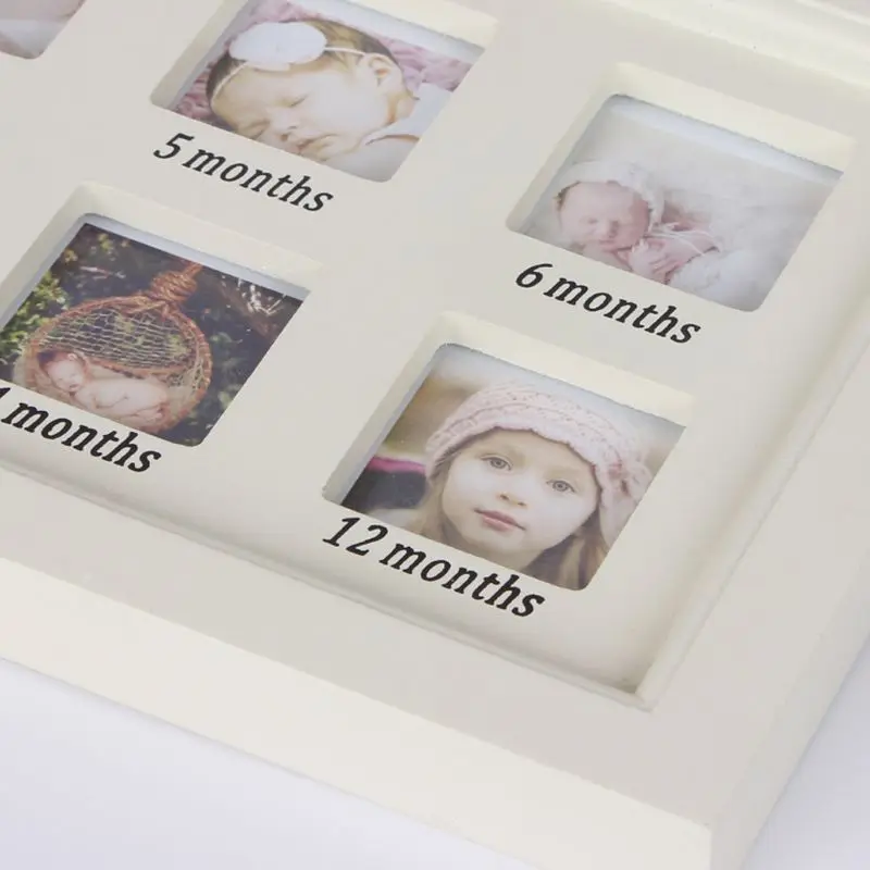INFANTS BABY FIRST YEAR 12 MONTH PICTURE PHOTO FRAME GROWING SOUVENIR HOME DECOR 