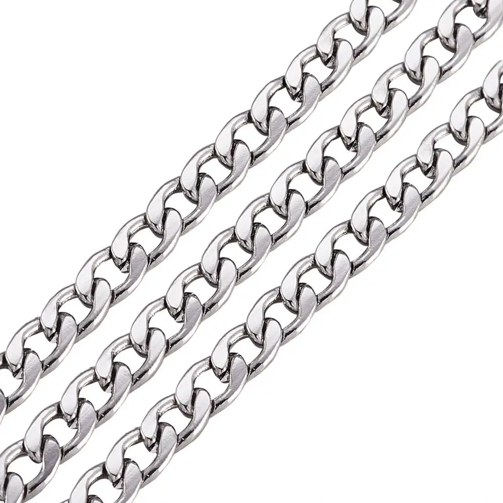 12pcs 304 Stainless Steel Unisex Curb Chains Links with Lobster Claw Clasps DIY Necklaces Making Findings Accessories 23.6"
12pcs 304 Stainless Steel Unisex Curb Chains Links with Lobster Claw Clasps DIY Necklaces Making Findings Accessories 23.6"