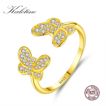 KALETINE 925 Sterling Silver Open Finger Rings For Women Cute Butterfly Female Engagement Ring Wedding Band Animal Gold Jewelry
KALETINE 925 Sterling Silver Open Finger Rings For Women Cute Butterfly Female Engagement Ring Wedding Band Animal Gold Jewelry