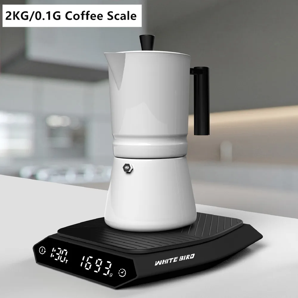 2kg 0.1g Coffee Scale with Timer Balance USB-Power Kitchen Scale Smart Electronic High Precision Espresso Scale
2kg 0.1g Coffee Scale with Timer Balance USB-Power Kitchen Scale Smart Electronic High Precision Espresso Scale