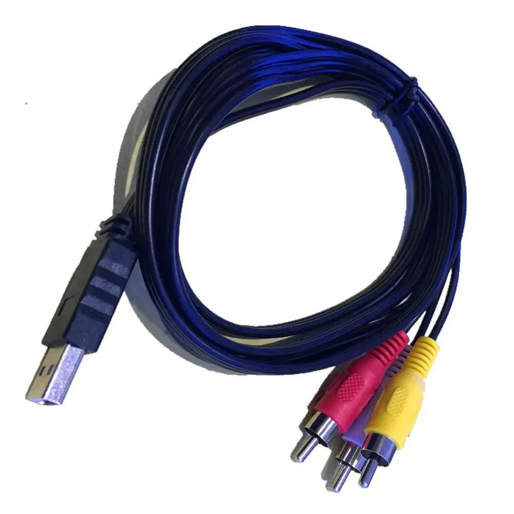 USB to RCA Cable USB 2.0 Male to 3 RCA Male Coverter Stereo Audio Video Cable Television Adapter Wire AV A/V TV Adapter
USB to RCA Cable USB 2.0 Male to 3 RCA Male Coverter Stereo Audio Video Cable Television Adapter Wire AV A/V TV Adapter