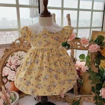 Kokka Yellow rabbit cloth cute baby doll collar suit baby girl cartoon pocket bubble sleeve dress summer
Kokka Yellow rabbit cloth cute baby doll collar suit baby girl cartoon pocket bubble sleeve dress summer