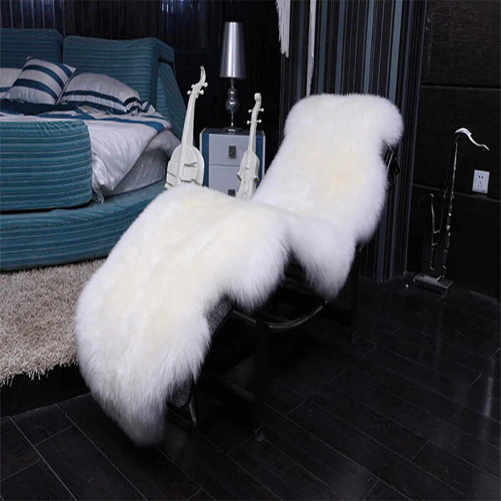 

Long Wool Genuine Sheepskin Rug For Living Room Lambskin Blanket Natural Real Fur Carpet Area Rugs Decorative Home Floor Mat