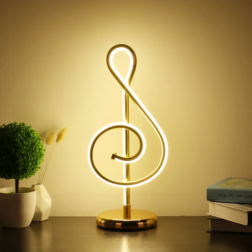 18W Modern Golden Music Note Bedroom LED Desk Lamp Artistic Home Living Room Bedside Decoration Night Light
18W Modern Golden Music Note Bedroom LED Desk Lamp Artistic Home Living Room Bedside Decoration Night Light