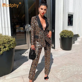 2019 Winter New Snake Pattern Sequins Women'S Set Coat & Pants 2 Two-Piece Fashion Celebrity Evening Party Runway Pants Set Suit
2019 Winter New Snake Pattern Sequins Women'S Set Coat & Pants 2 Two-Piece Fashion Celebrity Evening Party Runway Pants Set Suit