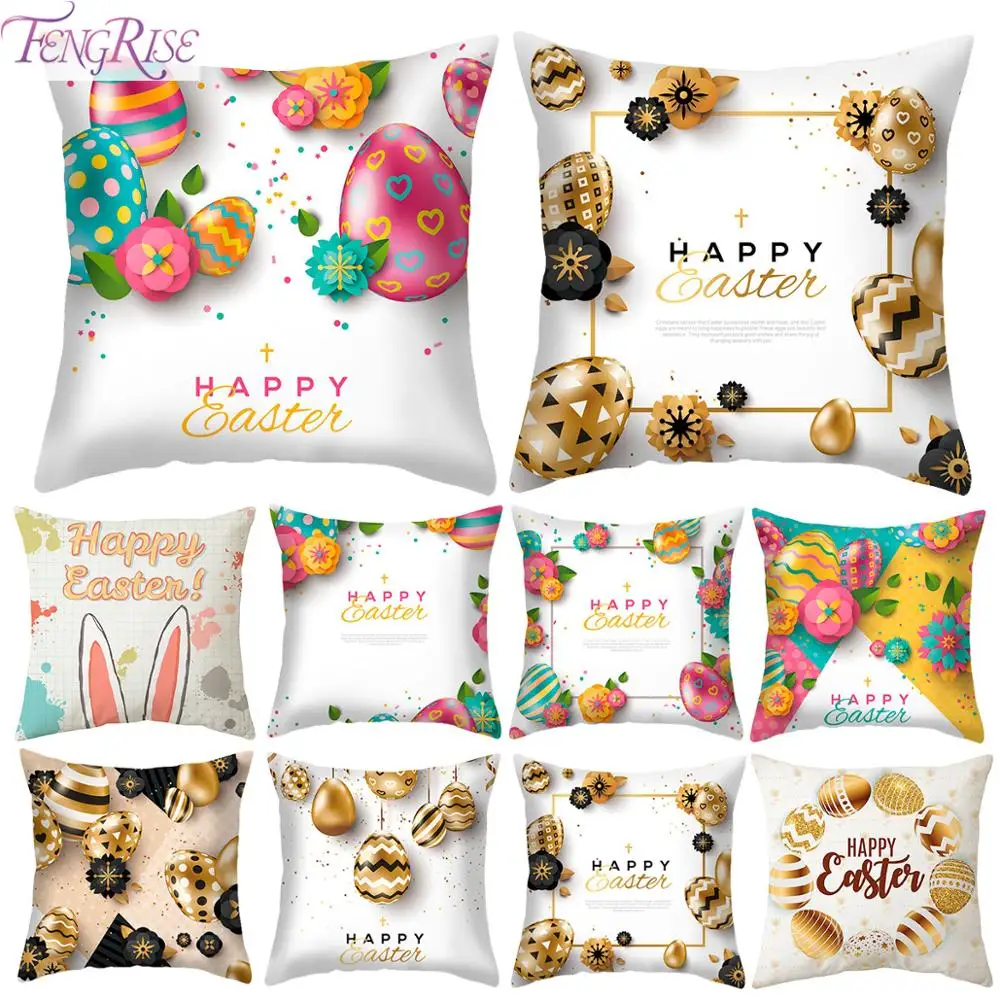 FENGRISE 45x45cm Eggs Easter Cushion Cover Happy Easter Decorations For Home Sofa Decor Easter Party Pillow Case Supplies
FENGRISE 45x45cm Eggs Easter Cushion Cover Happy Easter Decorations For Home Sofa Decor Easter Party Pillow Case Supplies