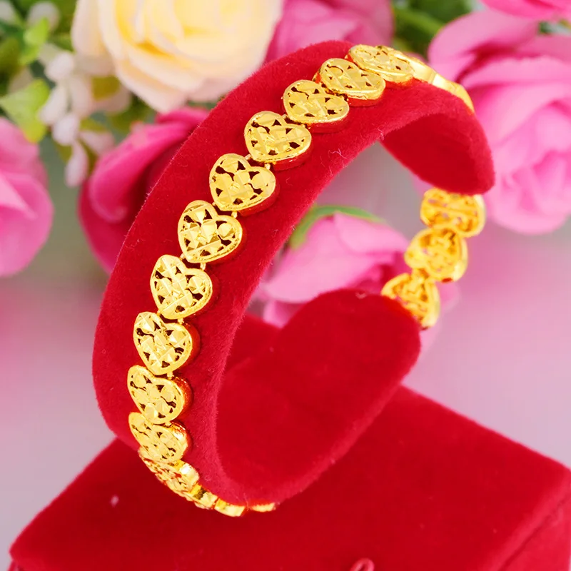 Romantic 18K Gold Bracelet for Women Wedding Engagement Jewelry Luxury Widen Watch Chain Bracelet Not Fade Fine Jewelry Gifts
Romantic 18K Gold Bracelet for Women Wedding Engagement Jewelry Luxury Widen Watch Chain Bracelet Not Fade Fine Jewelry Gifts