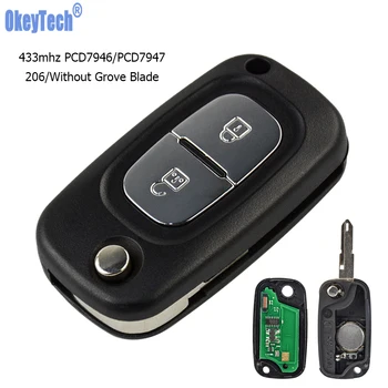 OkeyTech Folding Flip Remote Car Key For Renault Clio Megane Kangoo Modu 433mhz PCD7946 Fob Blank 206 Uncut Blade 2 Buttons
OkeyTech Folding Flip Remote Car Key For Renault Clio Megane Kangoo Modu 433mhz PCD7946 Fob Blank 206 Uncut Blade 2 Buttons