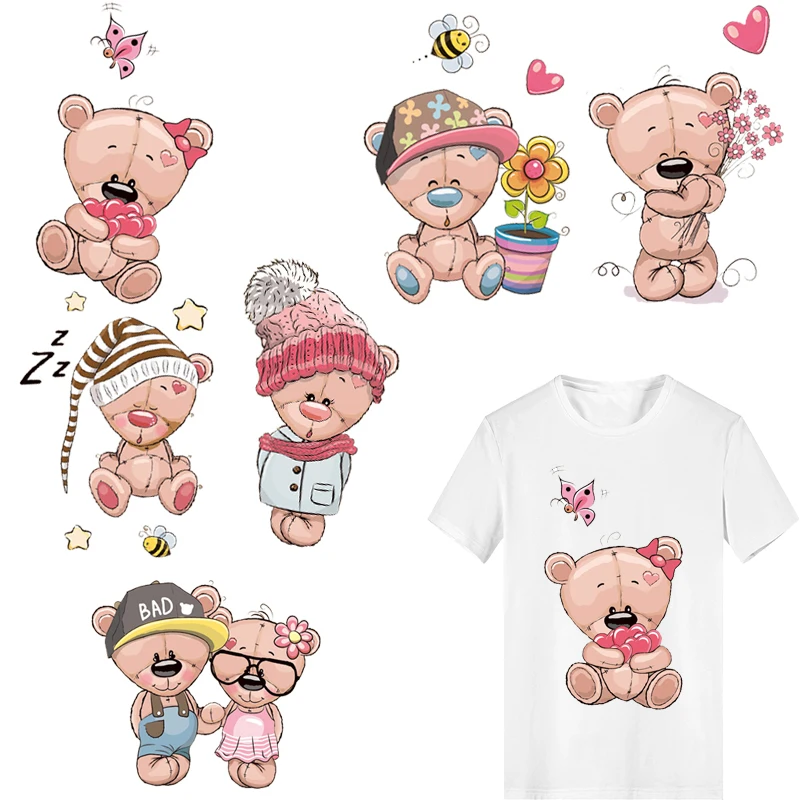 Iron on Cartoon Butterfly Bear Flower Patches for Kids Clothing DIY Applique Ironing Stickers Stripes on Clothes Heat Press
Iron on Cartoon Butterfly Bear Flower Patches for Kids Clothing DIY Applique Ironing Stickers Stripes on Clothes Heat Press