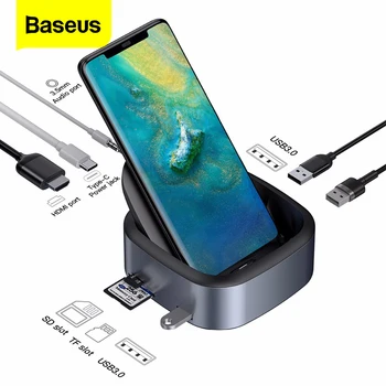 Baseus Type C HUB Docking Station For Samsung S10 S9 Dex Station USB C To HDMI 3.5mm Jack Dock Adapter For Huawei P30 P20 Pro
Baseus Type C HUB Docking Station For Samsung S10 S9 Dex Station USB C To HDMI 3.5mm Jack Dock Adapter For Huawei P30 P20 Pro