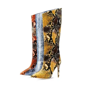 Womens Pointed Toe Snake Python Pattern Over The Knee Boots Side Zipper Stilettos High Heel Shoes 3Colors Plus Size 34-45
Womens Pointed Toe Snake Python Pattern Over The Knee Boots Side Zipper Stilettos High Heel Shoes 3Colors Plus Size 34-45