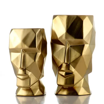 Geometric Human Face Sculpture Decoration Ornaments Ceramic Flower Vase Flower Arrangement Sundries Holder Storage Plants Holder
Geometric Human Face Sculpture Decoration Ornaments Ceramic Flower Vase Flower Arrangement Sundries Holder Storage Plants Holder