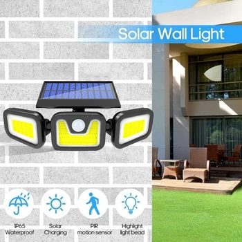 74 LED Solar Light 3 Adjustable Head 3 Lighting Modes LED Motion Sensor Yard Lamps Rotatable Outdoor Lights Waterproof IP65
74 LED Solar Light 3 Adjustable Head 3 Lighting Modes LED Motion Sensor Yard Lamps Rotatable Outdoor Lights Waterproof IP65