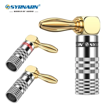 SYRNARN 10pcs High Quality 90 Degree 4mm Banana Plug For Video 24K Gold Plated Speaker Copper Adapter Audio Banana Connector
SYRNARN 10pcs High Quality 90 Degree 4mm Banana Plug For Video 24K Gold Plated Speaker Copper Adapter Audio Banana Connector