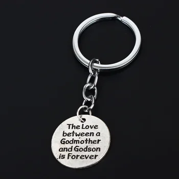 

36PC Family Keychains The Love Between A Godmother And Godson Is Forever Keyrings Car Bags Keyfob Gifts Nana Grandma Jewelry Hot