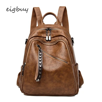 Female Backpack Waterproof Designer Solid Pu Zipper Black Fashion Teenage Backpacks For Girls Mochila Notebook Travel Rucksack
Female Backpack Waterproof Designer Solid Pu Zipper Black Fashion Teenage Backpacks For Girls Mochila Notebook Travel Rucksack