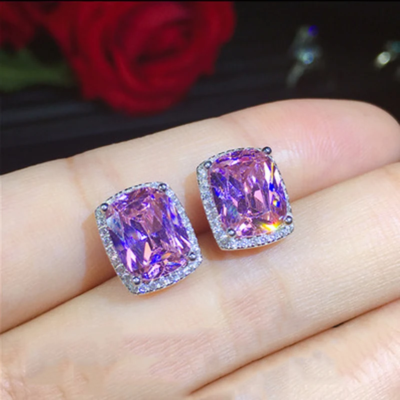 Fashion New Noble Women Stud Earrings AAA Cubic Zircon Silver Micro Setting CZ Stones Brincos Jewelry for Women Wedding Gift
Fashion New Noble Women Stud Earrings AAA Cubic Zircon Silver Micro Setting CZ Stones Brincos Jewelry for Women Wedding Gift