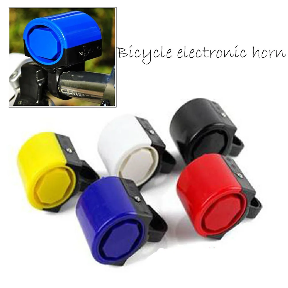 Фото Electronic Bicycle Bike Cycling Alarm Loud Bell Horn Powered By 2x AAA Battery black/Blue/Red color для велосипеда Accessories |