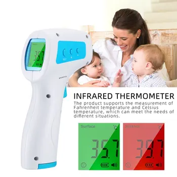 Forehead Non-contact Infrared body Thermometer ABS for Adults and Children with Lcd Display Digital Laser termometro Tool 1set
Forehead Non-contact Infrared body Thermometer ABS for Adults and Children with Lcd Display Digital Laser termometro Tool 1set
