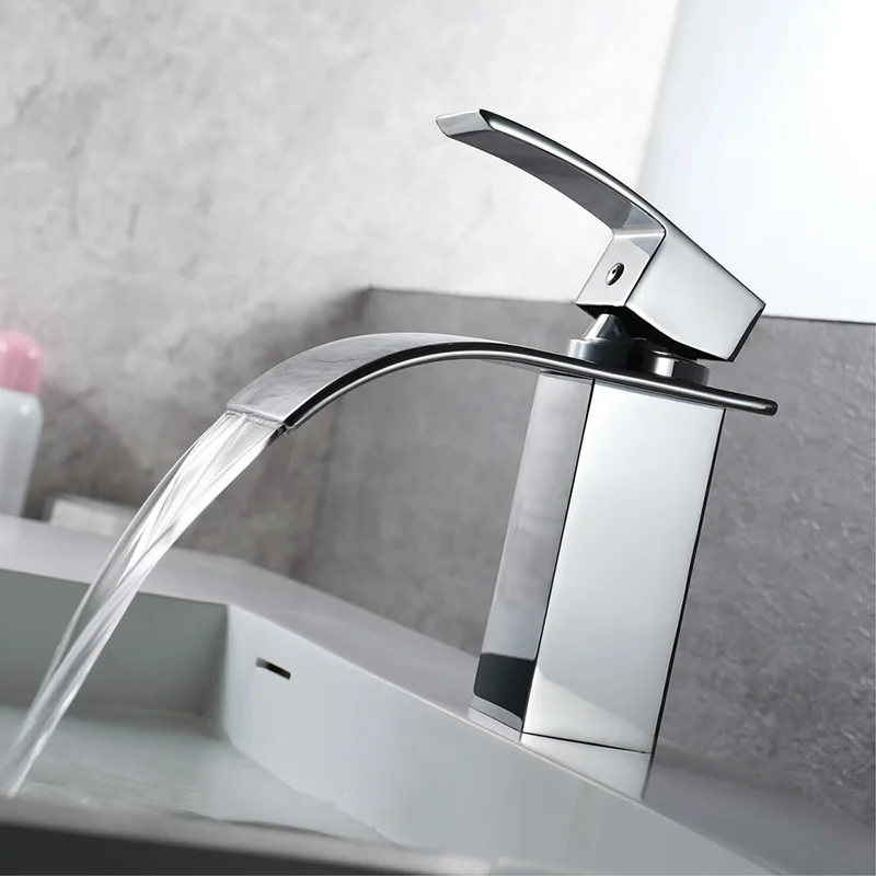 Bathroom Basin Sink Faucet Waterfall Basin Taps Chrome Polish Single Handle Single Hole Mixer Tap Deck Mounted
Bathroom Basin Sink Faucet Waterfall Basin Taps Chrome Polish Single Handle Single Hole Mixer Tap Deck Mounted