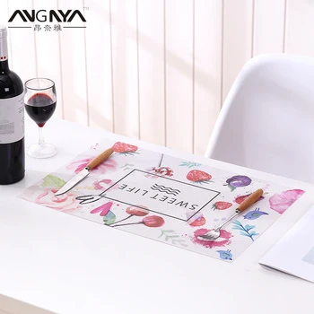 ANGNYA Fruit Printing Placemat Heat-Resistant Rectangular Vinyl Dining Table Mat 45X30cm Washable Non-slip Coaster Plant Style
ANGNYA Fruit Printing Placemat Heat-Resistant Rectangular Vinyl Dining Table Mat 45X30cm Washable Non-slip Coaster Plant Style