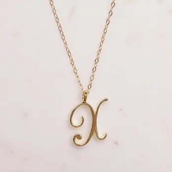 Cursive America English word Letter X Family name sign pendant chain Necklace tiny USA alphabet Initial Letter mom gift jewelry
Cursive America English word Letter X Family name sign pendant chain Necklace tiny USA alphabet Initial Letter mom gift jewelry