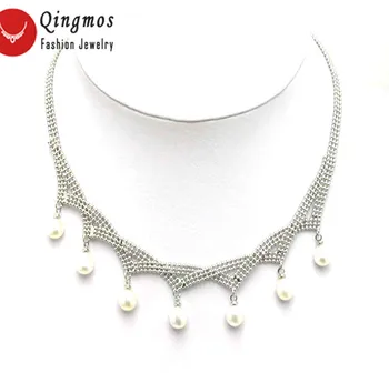 Qingmos 6-8mm Drop Natural Freshwater White Pearl Pendant Necklace for Women with Pearl Necklace Chain 16-18" Chokers Jewelry
Qingmos 6-8mm Drop Natural Freshwater White Pearl Pendant Necklace for Women with Pearl Necklace Chain 16-18" Chokers Jewelry
