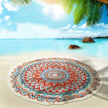 150cm Microfiber Round Printed Beach Towel Sport Scarf Bohemian Circle Serviette Swimming Bath Towel With Tassel Yoga Mat
150cm Microfiber Round Printed Beach Towel Sport Scarf Bohemian Circle Serviette Swimming Bath Towel With Tassel Yoga Mat