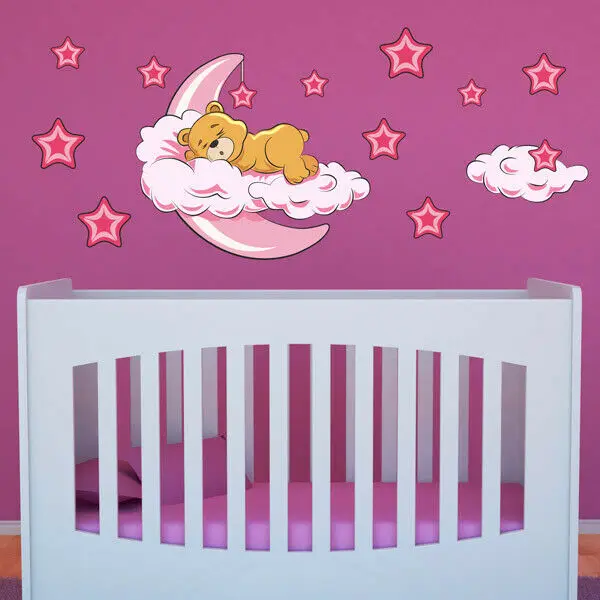 Lovely Cute Moon Stars Bear Wall Sticker Nursery Kids Baby Room Vinyl Decal Removable
Lovely Cute Moon Stars Bear Wall Sticker Nursery Kids Baby Room Vinyl Decal Removable