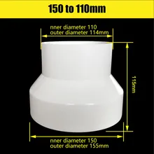 Ventilation Pipe Reducer Adapter Pipe Fittings 100to75 /125to110 / 150to110 ABS Tank Water Level Control Water Tower Farm
Ventilation Pipe Reducer Adapter Pipe Fittings 100to75 /125to110 / 150to110 ABS Tank Water Level Control Water Tower Farm