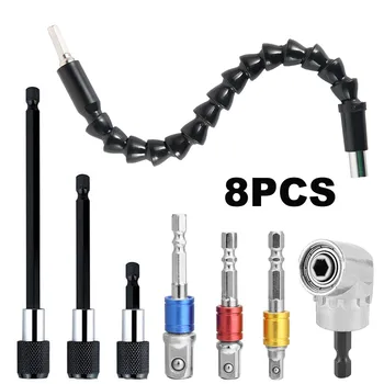8PCS Hex Drill Power Bit Socket Drive Adapter Extension Set 1/4" 3/8" 1/2" Socket Bit 105 Degree Angle Screwdriver
8PCS Hex Drill Power Bit Socket Drive Adapter Extension Set 1/4" 3/8" 1/2" Socket Bit 105 Degree Angle Screwdriver