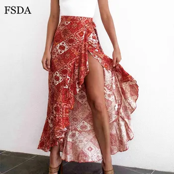 FSDA Long Floral Print Bandage Skirt Yellow Lady Summer Maxi Split Beach Spring Casual Elegant Ruffle Women Sexy Boho Red Skirts
FSDA Long Floral Print Bandage Skirt Yellow Lady Summer Maxi Split Beach Spring Casual Elegant Ruffle Women Sexy Boho Red Skirts
