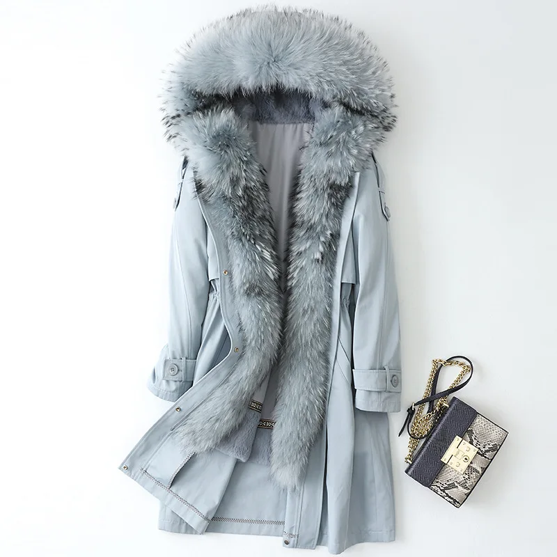 Casual Thicken Winter Fur School Overcomes Overcoat Rabbit Hair Inner Liner Raccoon Hair Fur Collar Detachable Jackets Coats
Casual Thicken Winter Fur School Overcomes Overcoat Rabbit Hair Inner Liner Raccoon Hair Fur Collar Detachable Jackets Coats