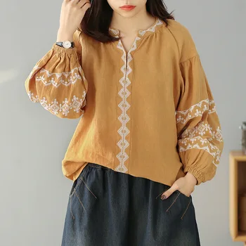 Embroidered Women's Shirts 2020 Spring New Pluz Sized Ladies Blouses and Tops Fashion Cotton Wild Casual Long Sleeve
Embroidered Women's Shirts 2020 Spring New Pluz Sized Ladies Blouses and Tops Fashion Cotton Wild Casual Long Sleeve