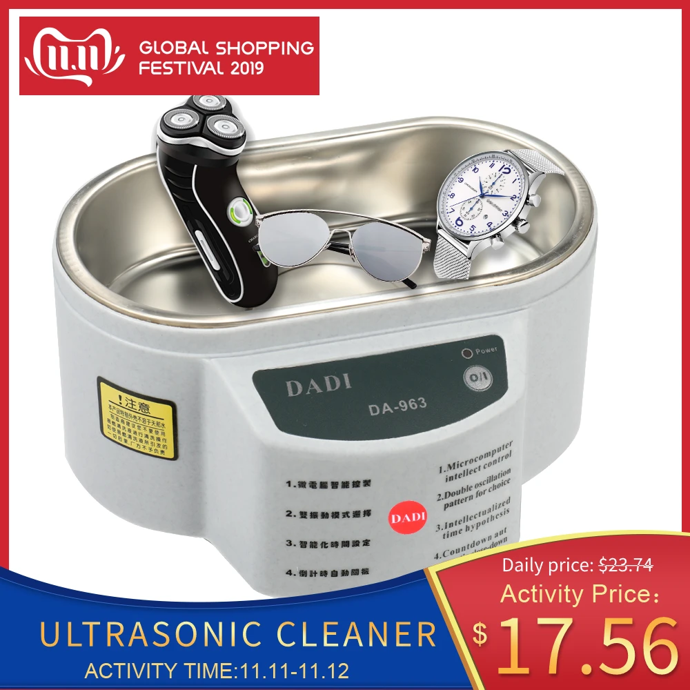 Mini Ultrasonic Cleaner Household Digital Ultrasonic Cleaner Jewelry Watches Glasses Circuit Board Cleaning Machine
Mini Ultrasonic Cleaner Household Digital Ultrasonic Cleaner Jewelry Watches Glasses Circuit Board Cleaning Machine