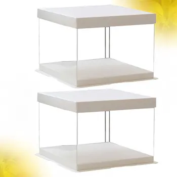 2Pcs 8inch Transparent Birthday Cake Box Plastic Cake Container Box Dessert Storage Box (Transparent)
2Pcs 8inch Transparent Birthday Cake Box Plastic Cake Container Box Dessert Storage Box (Transparent)