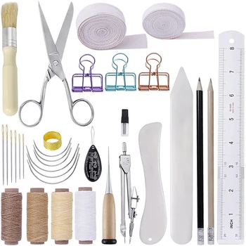 Imzay 32PCS Hand Bookbinding Tools Kit With Bookbinding Waxed Thread,Sewing Needles For Paper Bookbinding Beginners
Imzay 32PCS Hand Bookbinding Tools Kit With Bookbinding Waxed Thread,Sewing Needles For Paper Bookbinding Beginners