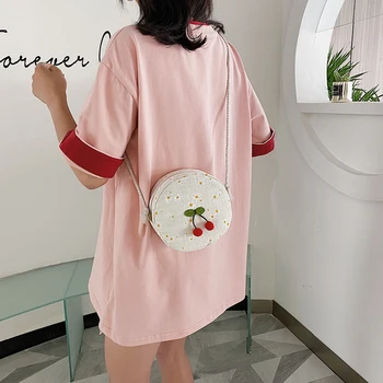 Cherry Round Shoulder Messenger Handbags Classic Texture Creative Delicate Design Chic Women Canvas Beach Small Crossbody Bags
Cherry Round Shoulder Messenger Handbags Classic Texture Creative Delicate Design Chic Women Canvas Beach Small Crossbody Bags