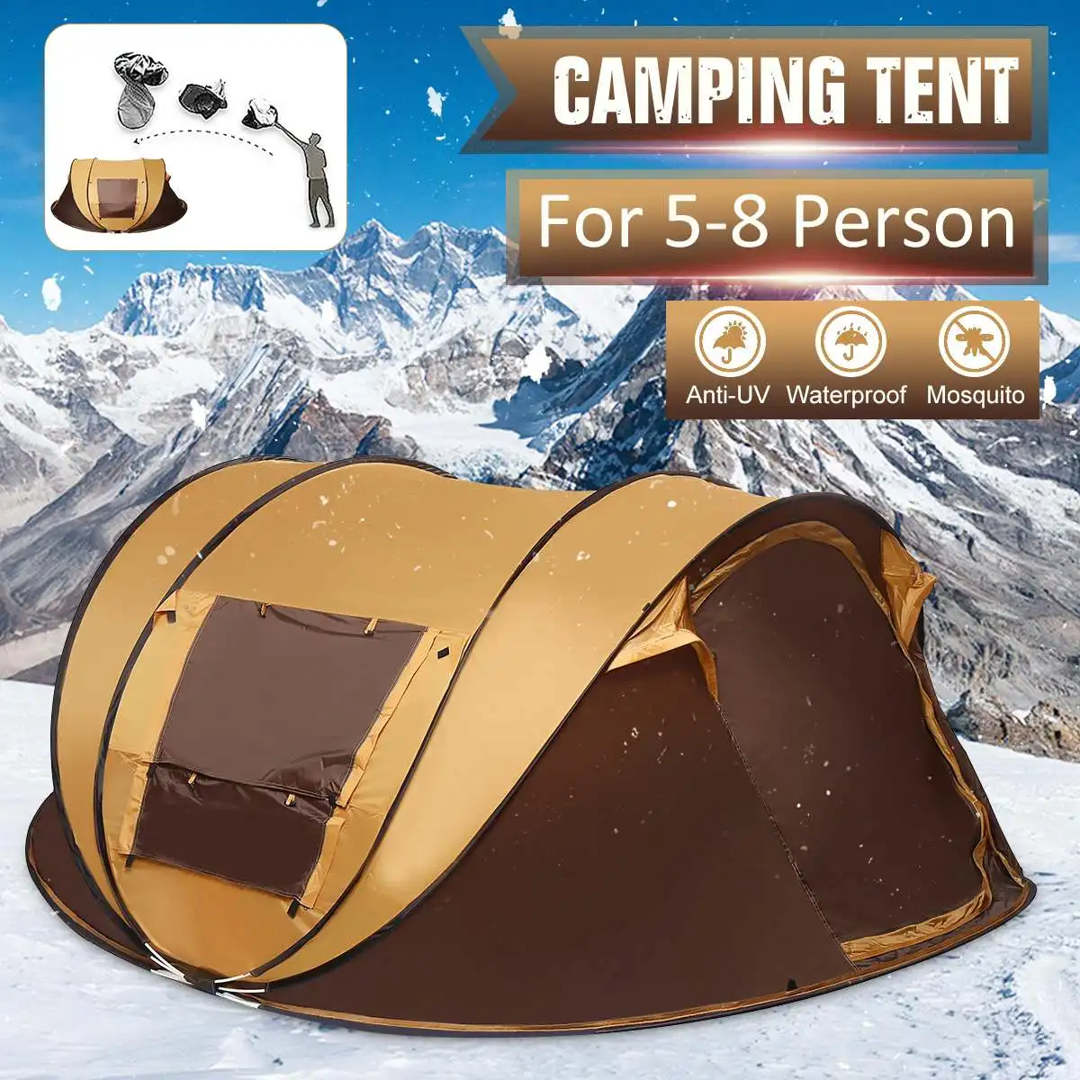 SGODDE 2-8 People Fully Automatic Camping Tent Windproof Waterproof Automatic Pop-up Tent Outdoor Instant SetupTent 4 Season
SGODDE 2-8 People Fully Automatic Camping Tent Windproof Waterproof Automatic Pop-up Tent Outdoor Instant SetupTent 4 Season