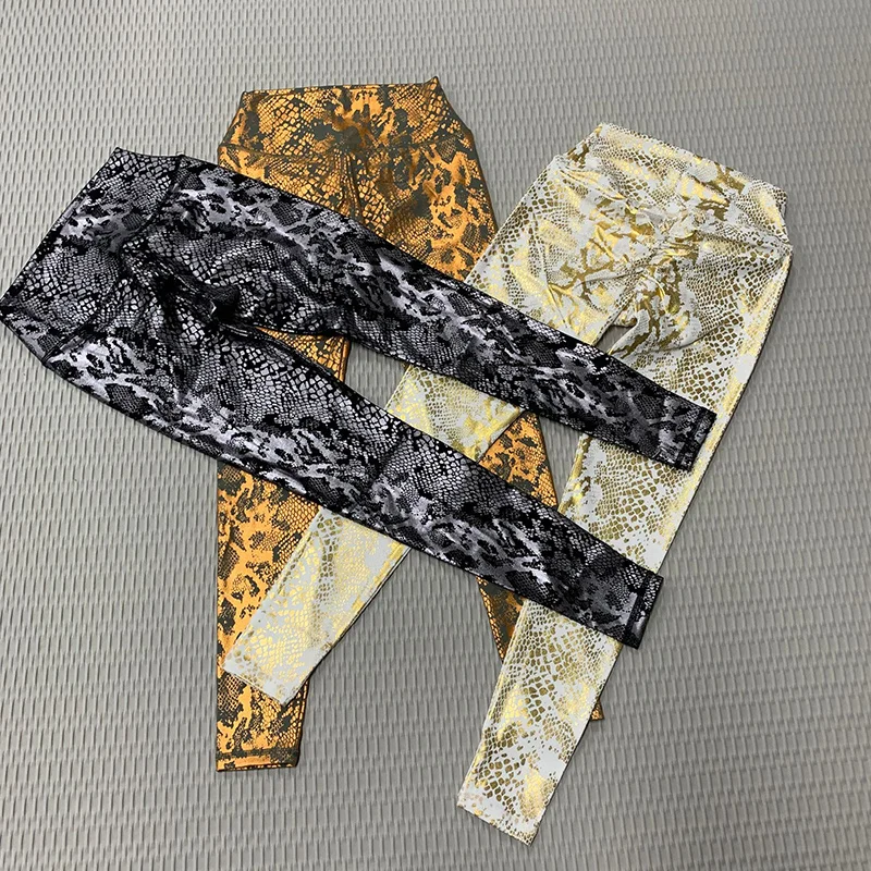 Elastic Snake Print Glitter Seamless Leggings Women Sexy Butt Lift High Waist Yoga Pants Fitness Push Up Gym Slim Leggings Elastic Snake Print Glitter Seamless Leggings Women Sexy Butt Lift High Waist Yoga Pants Fitness Push Up Gym Slim Leggings