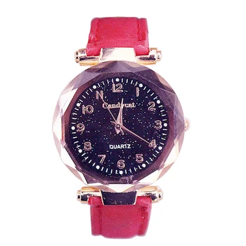 

2020 Hot Sale Ladies Watches Fashion Starry Sky Watches Women Casual Watch Quartz Watch Leather reloj mujer Cheap Price Dropship