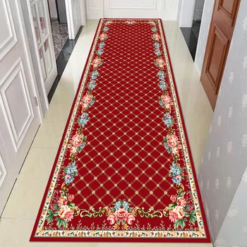Floral Wedding Party Red Carpet Soft Stair Corridor Floor Mat Home Hotel Long Hallway Runners Rug Bedside Balcony Area Rug 
Floral Wedding Party Red Carpet Soft Stair Corridor Floor Mat Home Hotel Long Hallway Runners Rug Bedside Balcony Area Rug