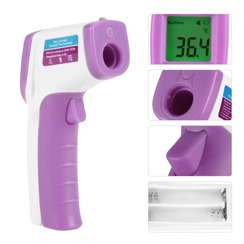 LCD Digital Non-contact Baby Adult IR Infrared Thermometer Forehead Surface Body Temperature Meter 32~43C/ 90-109.4F Gun Display
LCD Digital Non-contact Baby Adult IR Infrared Thermometer Forehead Surface Body Temperature Meter 32~43C/ 90-109.4F Gun Display