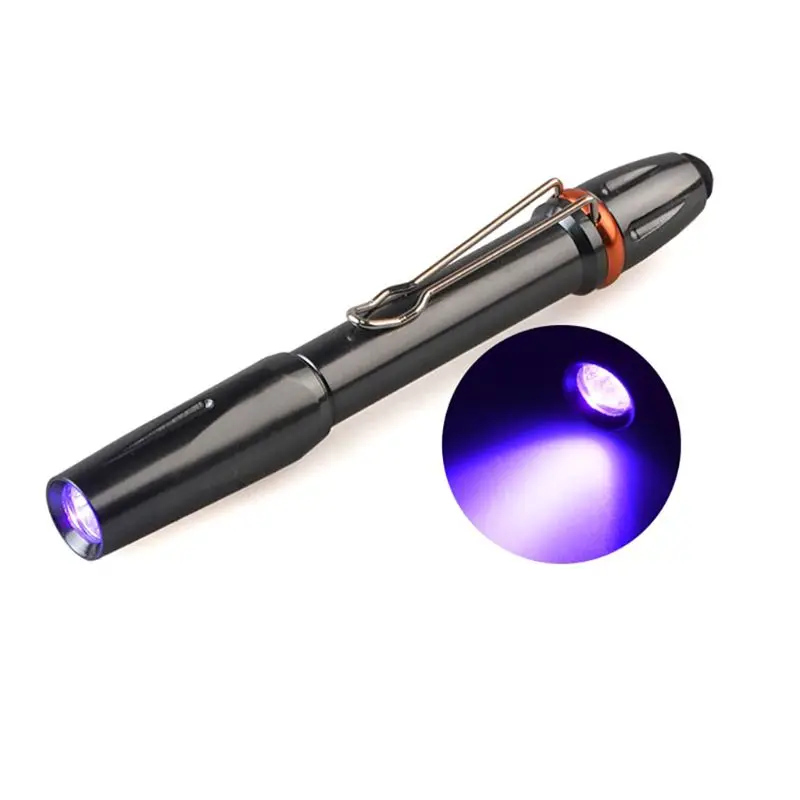 UV Flashlight Pencil Pocket Torch Powerful 395nm LED Ultraviolet Light Lamp Portable Detection Identify Multi-functional Lights
UV Flashlight Pencil Pocket Torch Powerful 395nm LED Ultraviolet Light Lamp Portable Detection Identify Multi-functional Lights