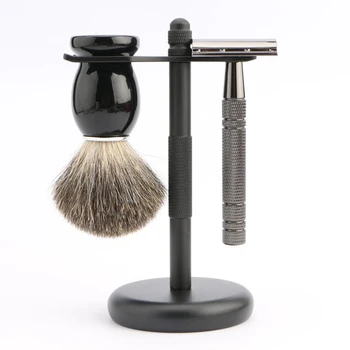 Luxury Safety Razor Shaving Kit For Men Double Edge Razor,100% Pure Badger Shaving Brush,Black Matte Stainless Steel Stand
Luxury Safety Razor Shaving Kit For Men Double Edge Razor,100% Pure Badger Shaving Brush,Black Matte Stainless Steel Stand