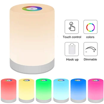 Smart Colorful LED Night Light Touch Sensor Dimmable USB Rechargeable Portable Table Lamp Indoor Bedroom Bedside Drop Shipping
Smart Colorful LED Night Light Touch Sensor Dimmable USB Rechargeable Portable Table Lamp Indoor Bedroom Bedside Drop Shipping