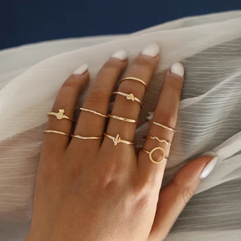 11pc/set Vintage Simple Cactus Pineapple Heart Wave Knuckle Joint Rings Set For Women Circle Gold Finger Midi Rings Jewelry Gift
11pc/set Vintage Simple Cactus Pineapple Heart Wave Knuckle Joint Rings Set For Women Circle Gold Finger Midi Rings Jewelry Gift